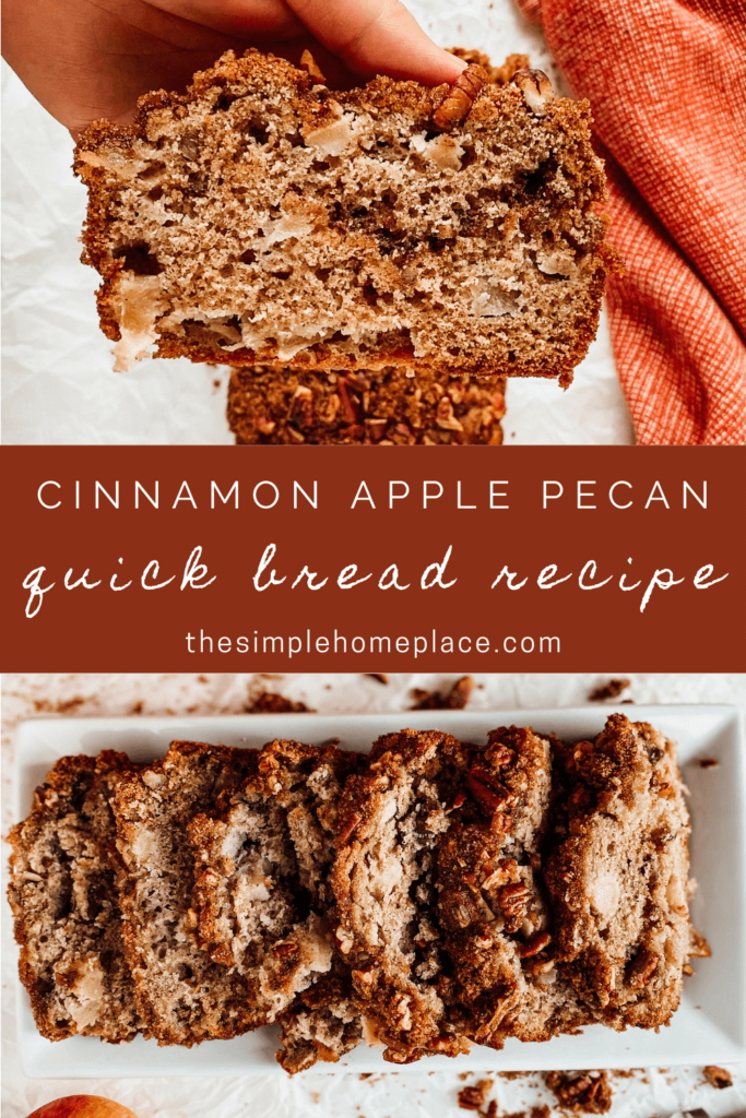 cinnamon apple pecan quick bread