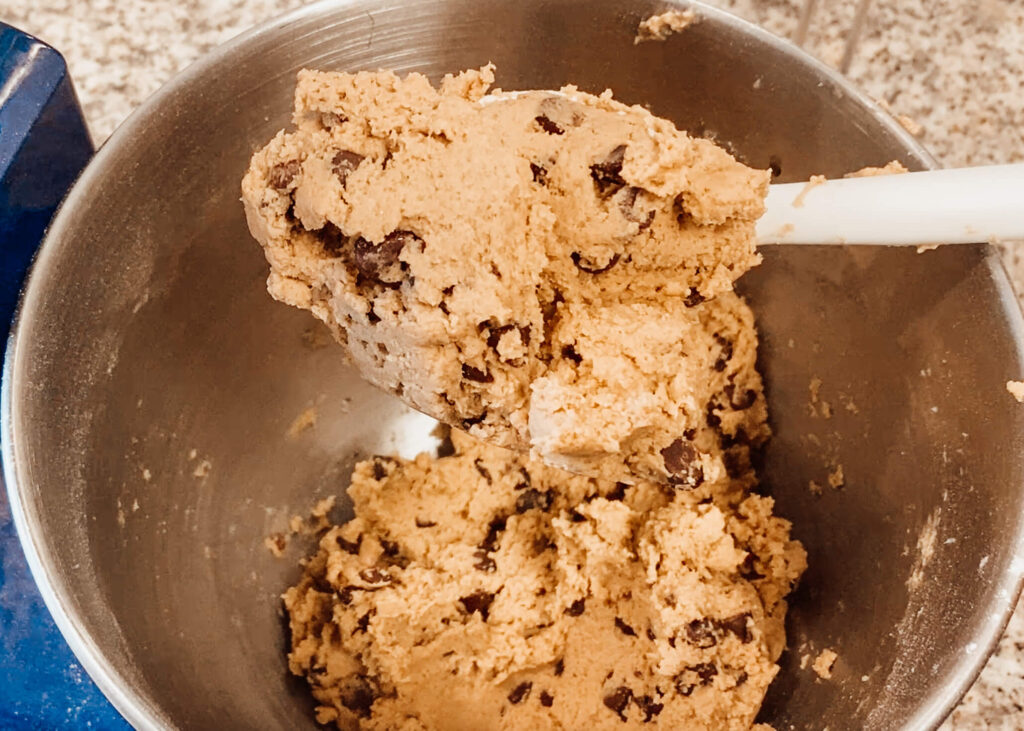 chocolate chip cookie dough batter