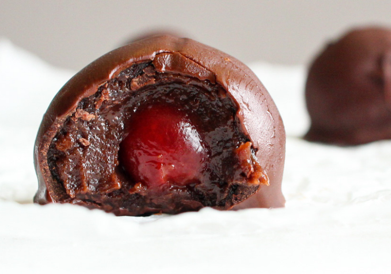 chocolate covered cherry truffles