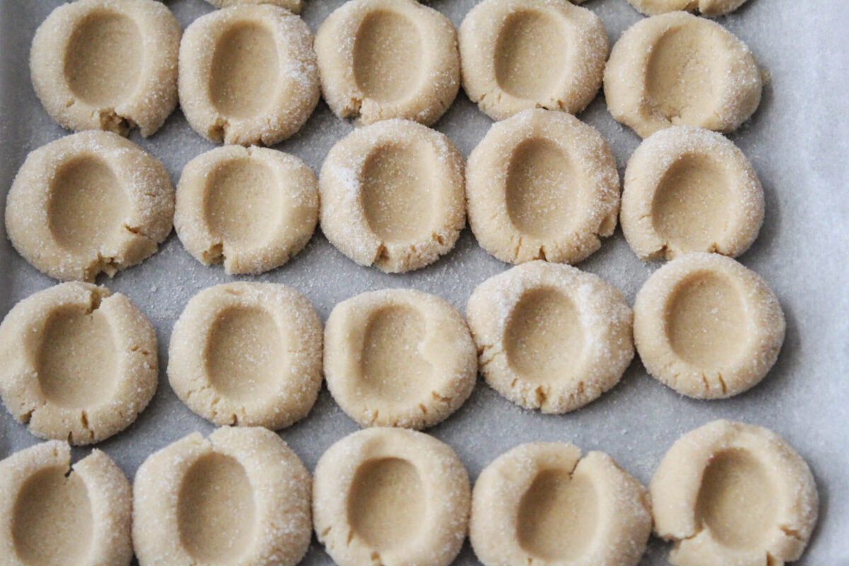 Easy Shortbread Thumbprint Cookies - The Simple Homeplace