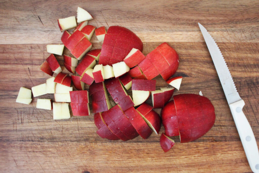 chopped apples
