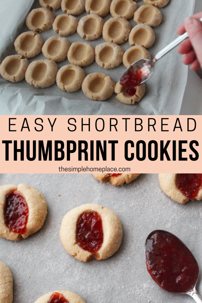 Easy Shortbread Thumbprint Cookies - The Simple Homeplace