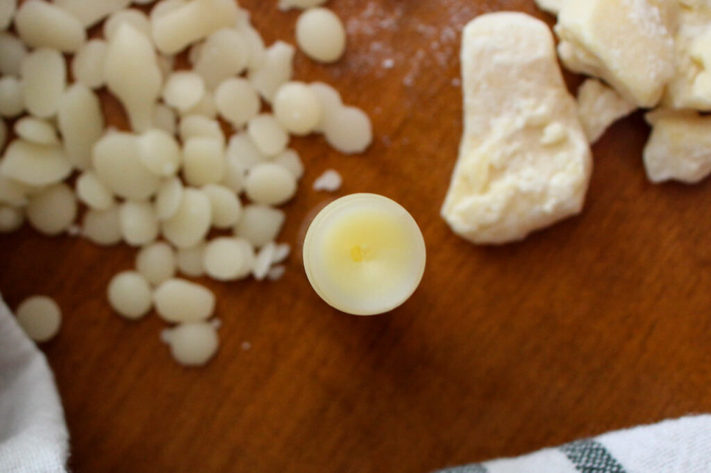 How to Make Homemade Cocoa Butter Lip Balm - The Simple Homeplace